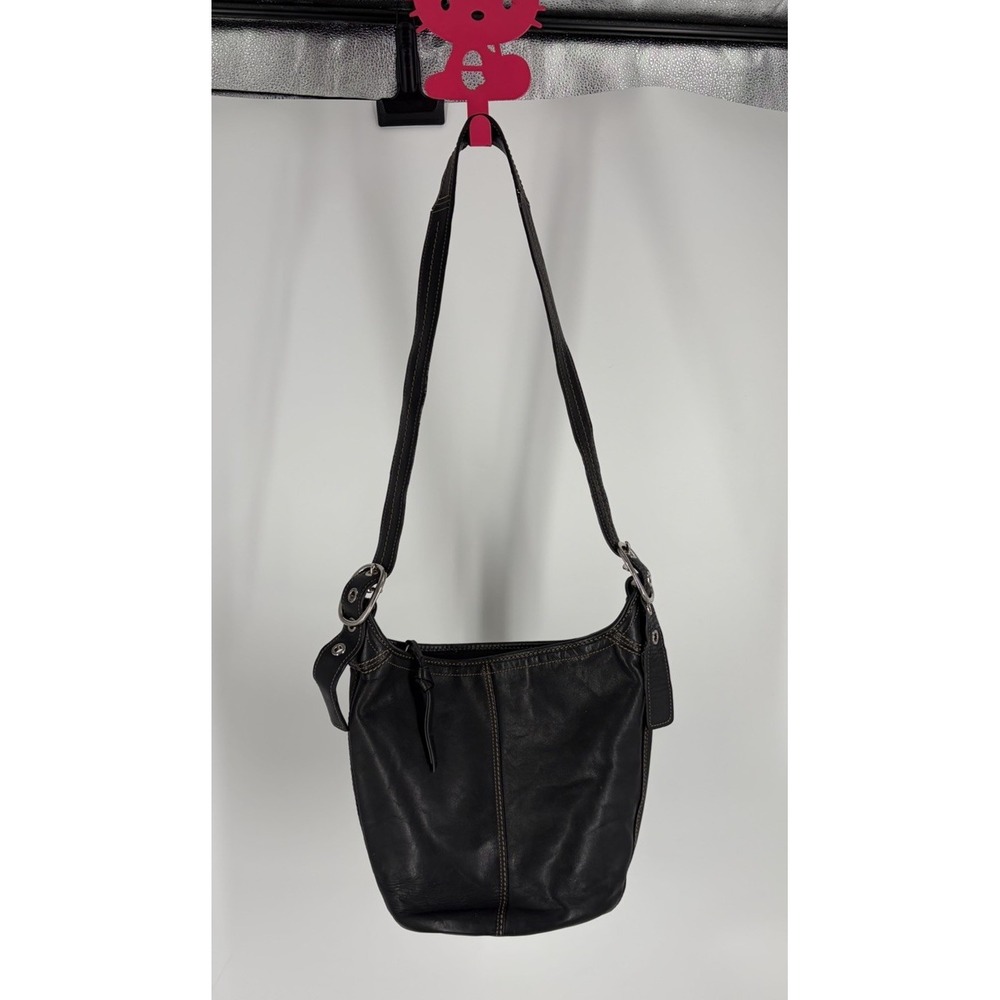 Vintage Coach Bleecker Black Leather Bucket Bag F13353 Shoulder Bag